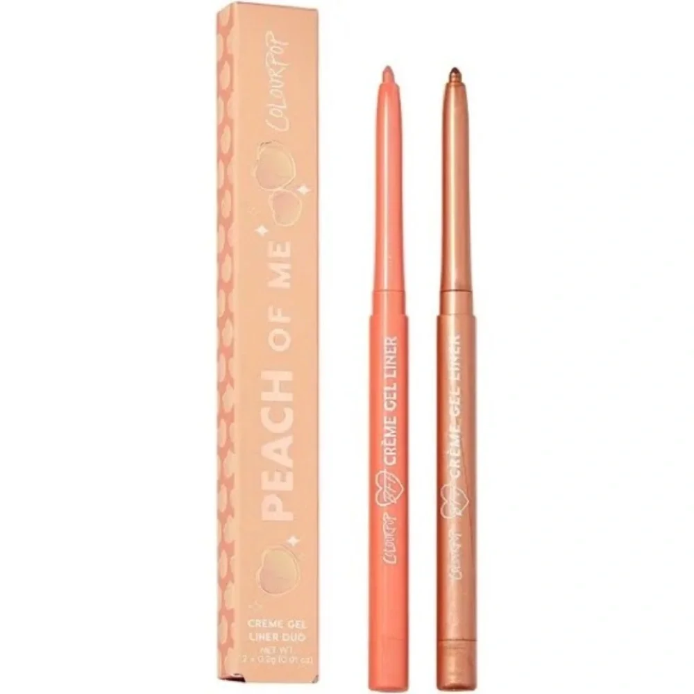 COLOURPOP PEACH OF ME CREME GEL EYELINER DUO - GO COCO & PEACH OF ME NEW IN BOX